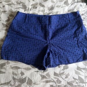 LOFT Royal Blue Eyelet  Riviera Shorts